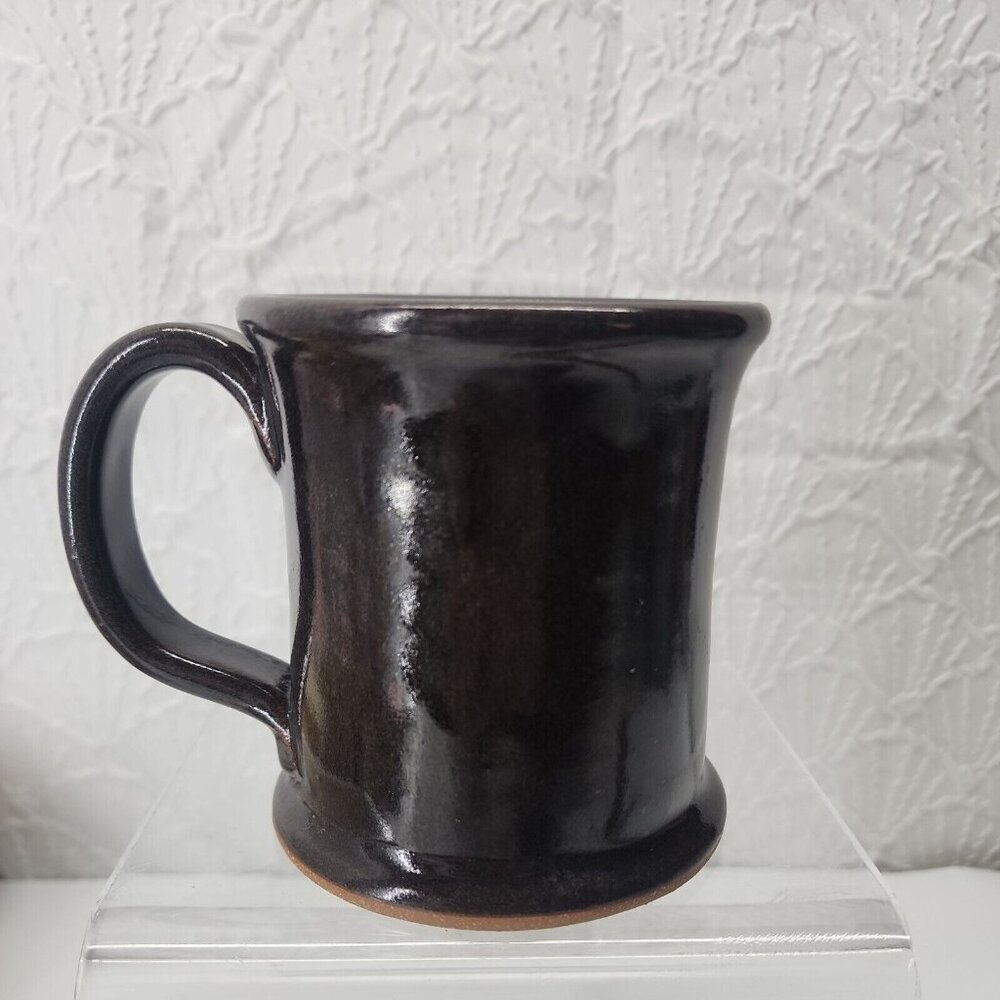 Lions International Handcrafted USA Pottery Mug 12 Oz Chocolate Brown color - Picture 4 of 6